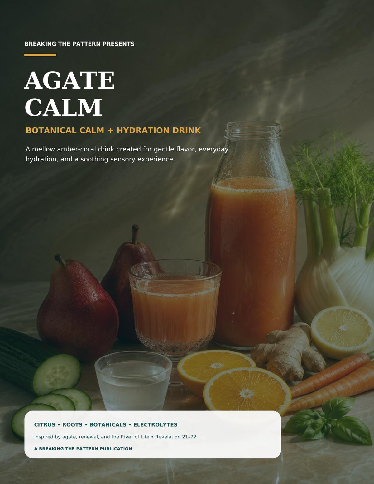 The Agate Calm juice recipe ebook cover