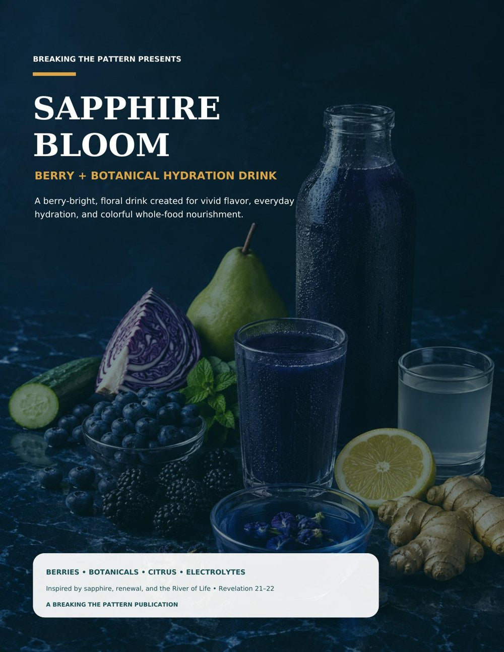 The Sapphire Bloom juice recipe ebook cover