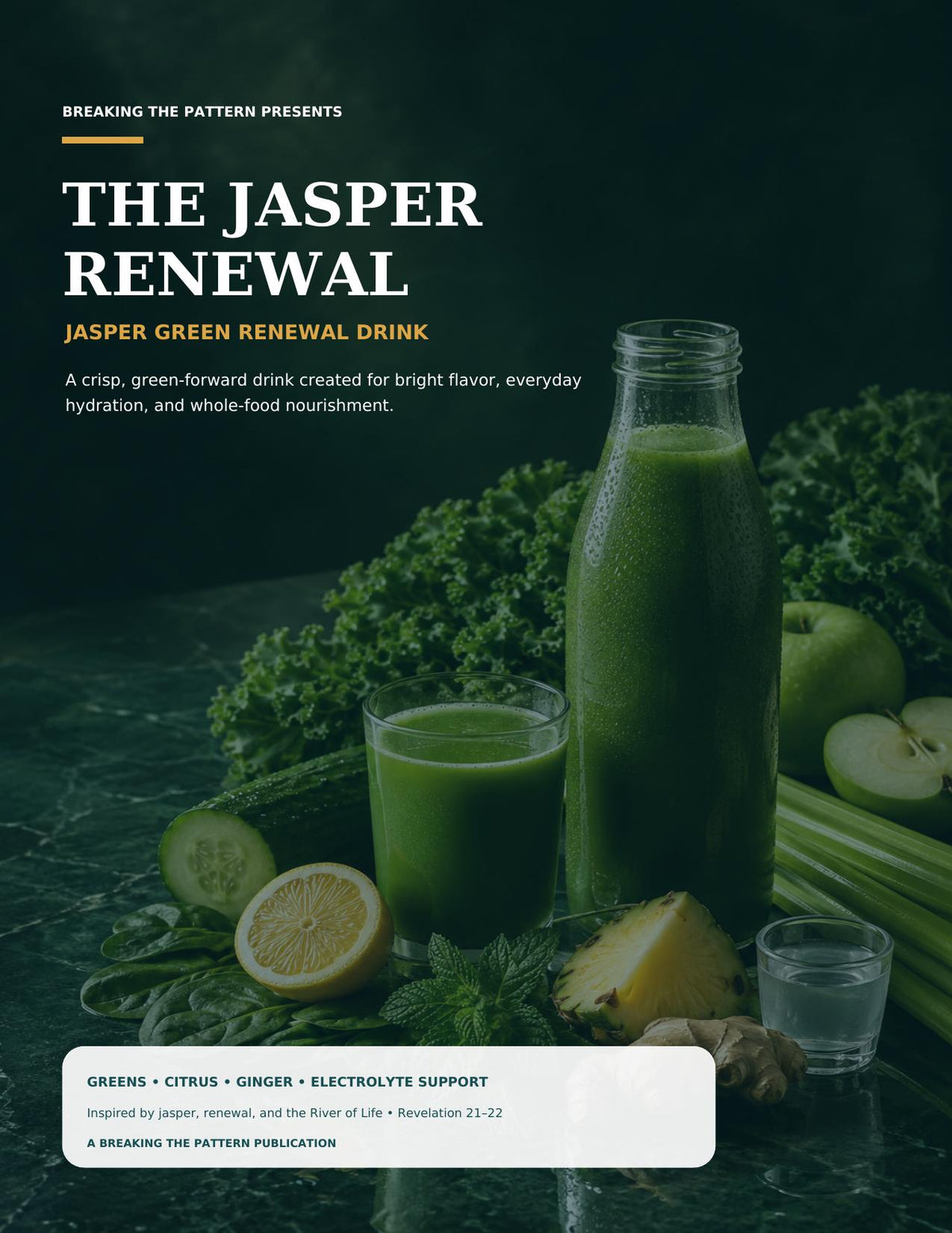 The Jasper Renewal green juice recipe ebook cover