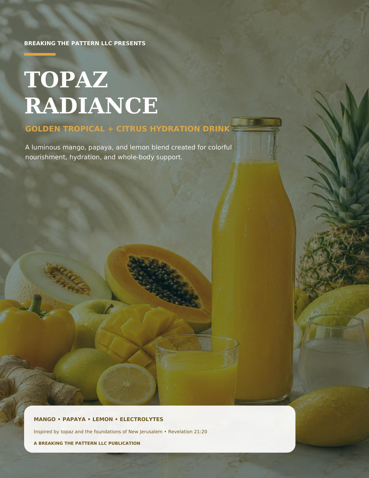 The Topaz Radiance turmeric-gold juice recipe ebook cover